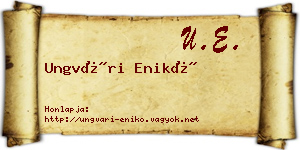 Ungvári Enikő névjegykártya
